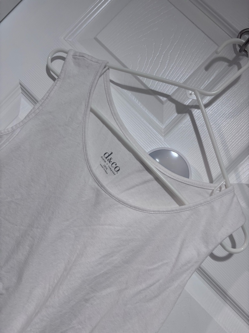 D & CO Women's White Tank Top